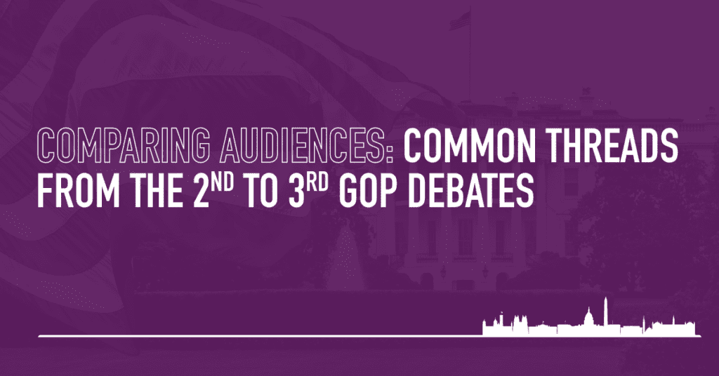 Comparing Audiences: Common Threads from the 2nd to 3rd GOP Debates 