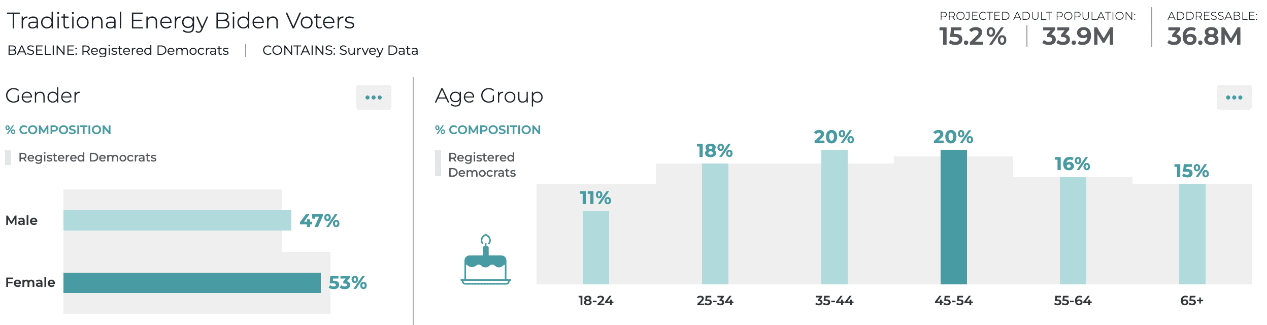 Traditional energy | biden voters | audience demographics